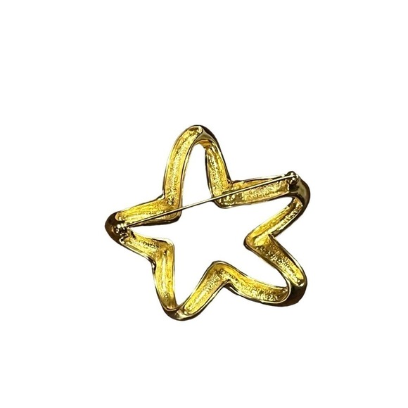 Lady Remington Gold Freestyle Star Pin Brooch - Picture 2 of 5